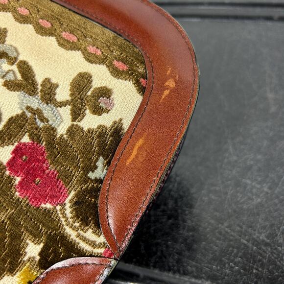 Vintage Tano of Madrid Leather + Velvet Tapestry Handbag/Shoulder Bag - Picture 10 of 10